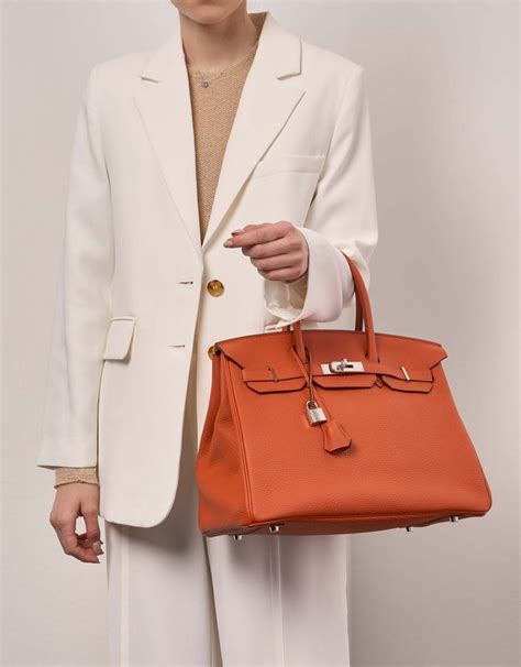 HERMES Togo Birkin 35 Feu Orange 